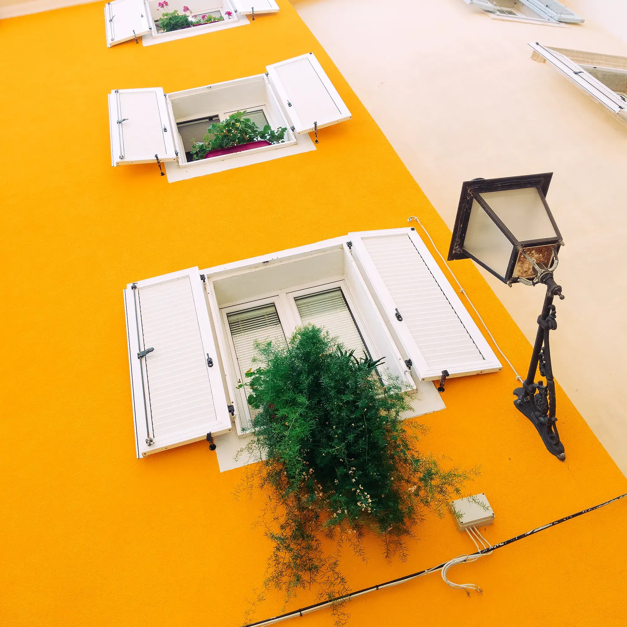 Volets repeints avec finitions soignées